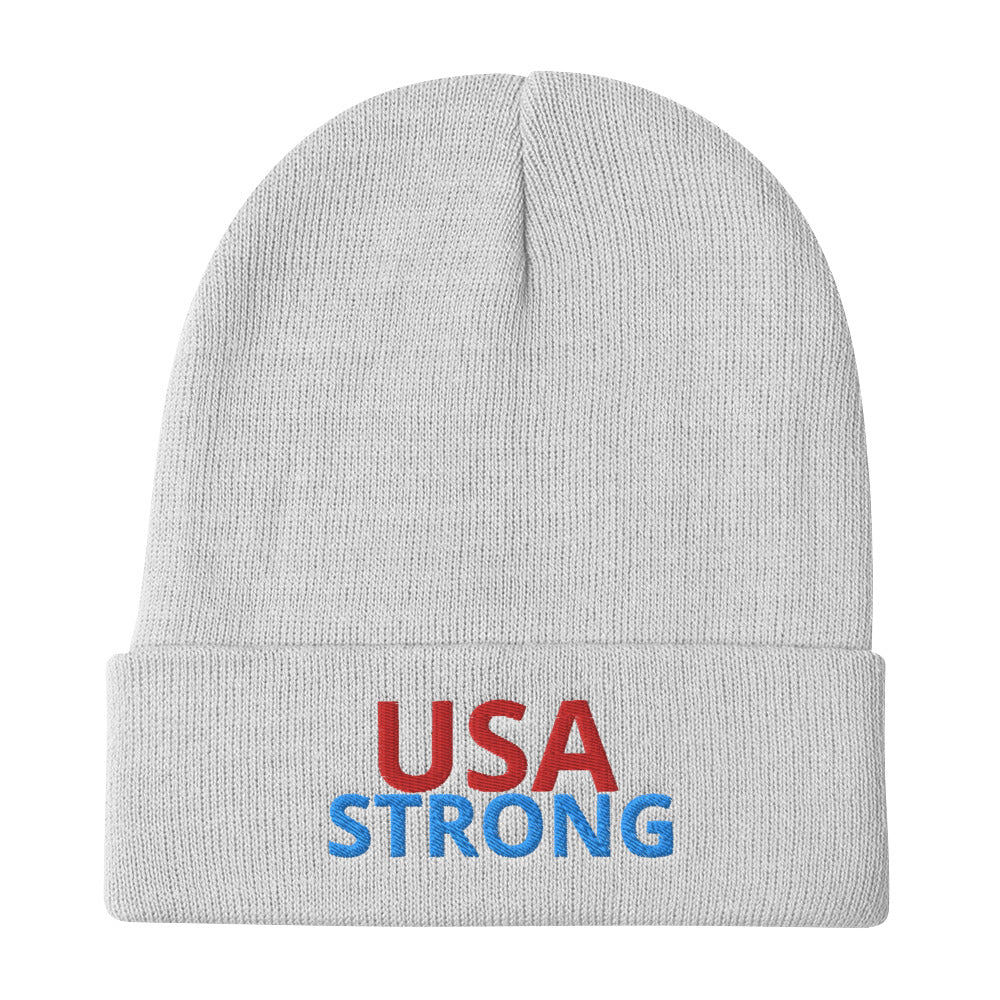 USA STRONG Embroidered Beanie