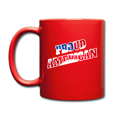 PROUD AMERICAN MUG - red