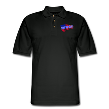 Load image into Gallery viewer, BACK THE BLUE Pique Polo Shirt - black