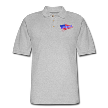 Load image into Gallery viewer, BACK THE BLUE Pique Polo Shirt - heather gray