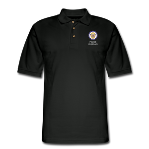 Police Chaplain Pique Polo Shirt - black