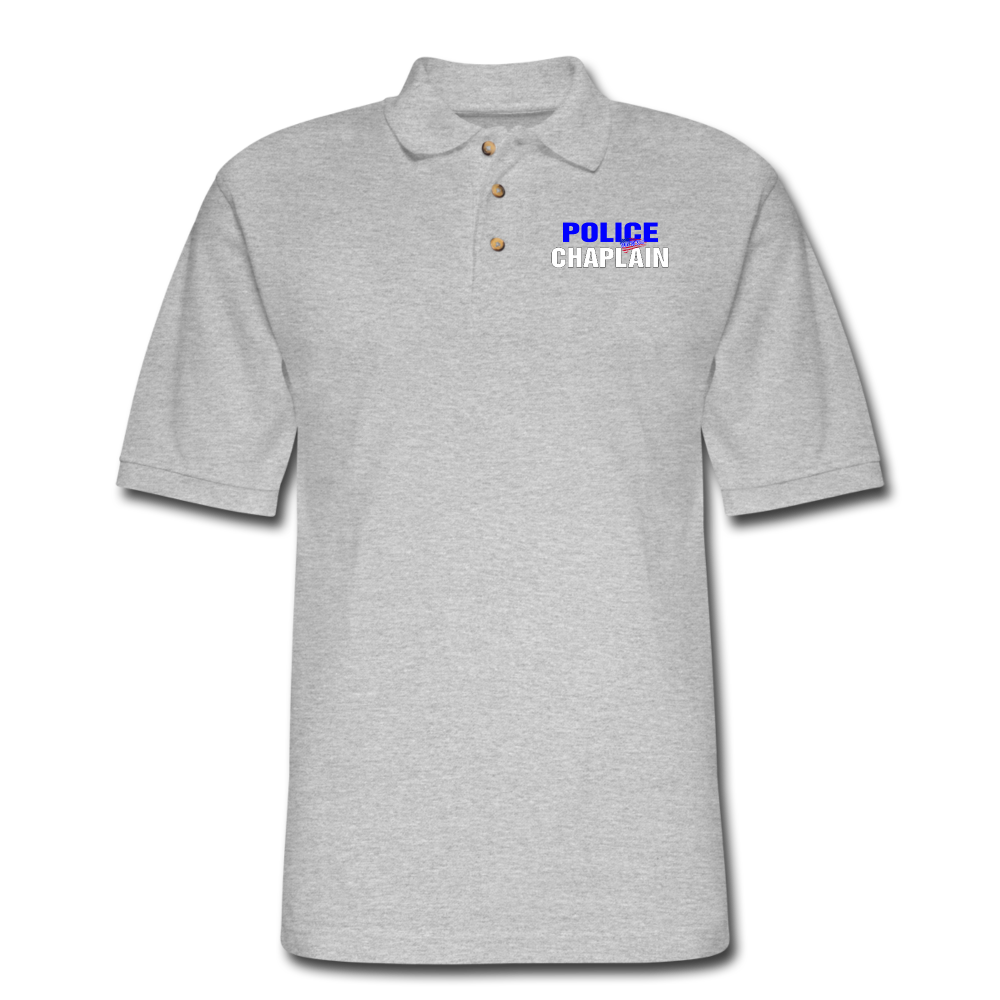 POLICE CHAPLAIN Pique Polo Shirt - heather gray