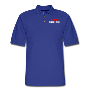 FIRE CHAPLAIN Pique Polo Shirt - royal blue