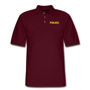POLICE Pique Polo Shirt - burgundy