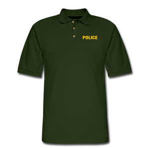 POLICE Pique Polo Shirt - forest green