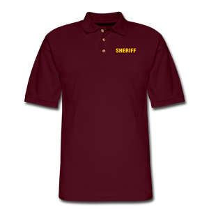 SHERIFF Pique Polo Shirt - burgundy