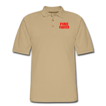 Load image into Gallery viewer, FIRE FIGHTER Men&#39;s Pique Polo Shirt - beige