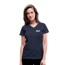 Load image into Gallery viewer, Women&#39;s V-Neck T-Shirt - navy