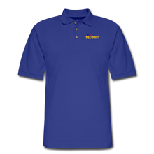 Load image into Gallery viewer, SECURITY Men&#39;s Pique Polo Shirt - royal blue
