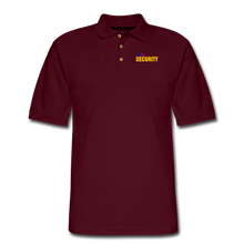 Load image into Gallery viewer, SECURITY Men&#39;s Pique Polo Shirt - burgundy