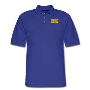 SECURITY OFFICER Pique Polo Shirt - royal blue