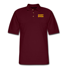Load image into Gallery viewer, SECURITY OFFICER Pique Polo Shirt - burgundy