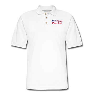 AMERICAN PATRIOT Men's Pique Polo Shirt - white