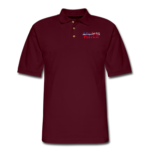 AMERICAN PATRIOT Men's Pique Polo Shirt - burgundy