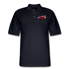 Load image into Gallery viewer, AMERICA FIRST Men&#39;s Pique Polo Shirt - midnight navy