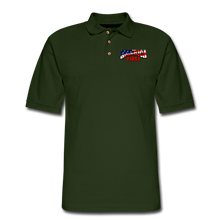 Load image into Gallery viewer, AMERICA FIRST Men&#39;s Pique Polo Shirt - forest green