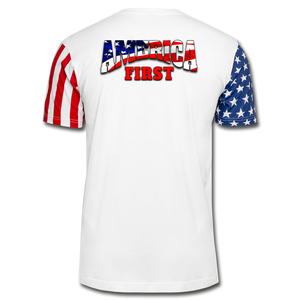 AMERICA FIRST Stars & Stripes T-Shirt - white