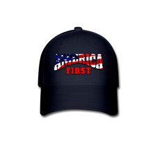 Load image into Gallery viewer, AMERICA FIRST Baseball Cap - navy