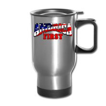 Load image into Gallery viewer, AMERICA FIRST Travel Mug - silver