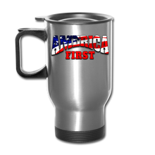 Load image into Gallery viewer, AMERICA FIRST Travel Mug - silver