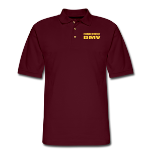 CT DMV Men's Pique Polo Shirt - burgundy