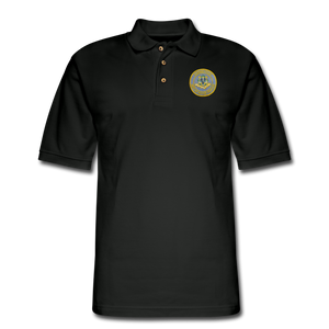 CT DMV Men's Pique Polo Shirt - black