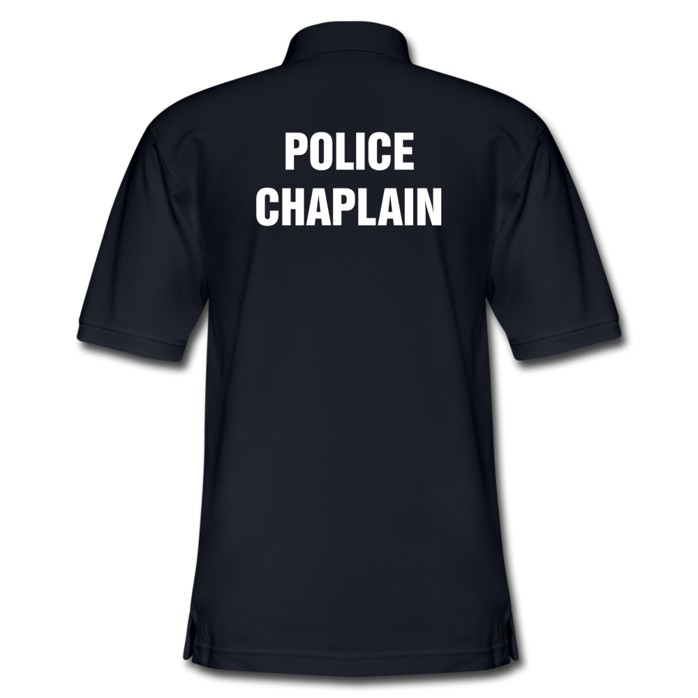 CHAPLAIN BOB Pique Polo Shirt - midnight navy