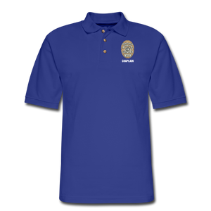 CHAPLAIN BOB Pique Polo Shirt - royal blue