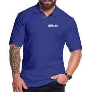 CHAPLAIN Pique Polo Shirt - royal blue