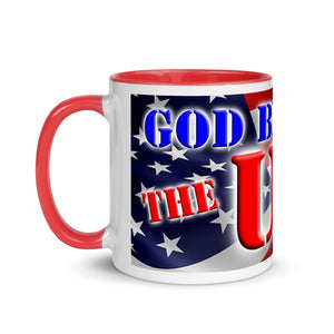 GOD BLESS THE USA Mug with Color Inside